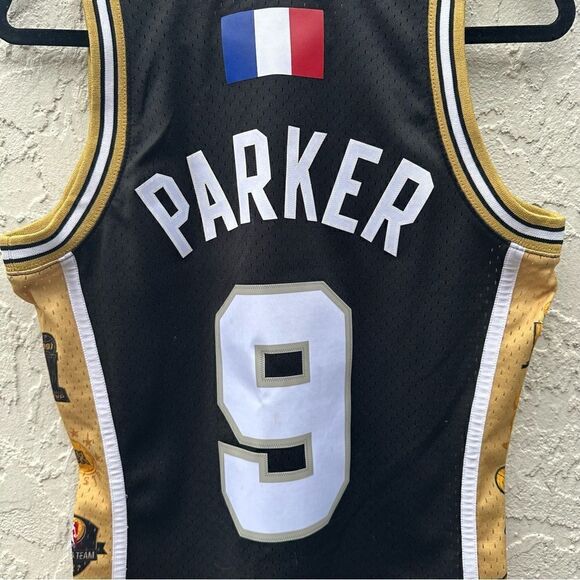 Tony Parker San Antonio Spurs Jersey Mitchell & Ness Hardwood Classics 2001-02 - Picture 8 of 14